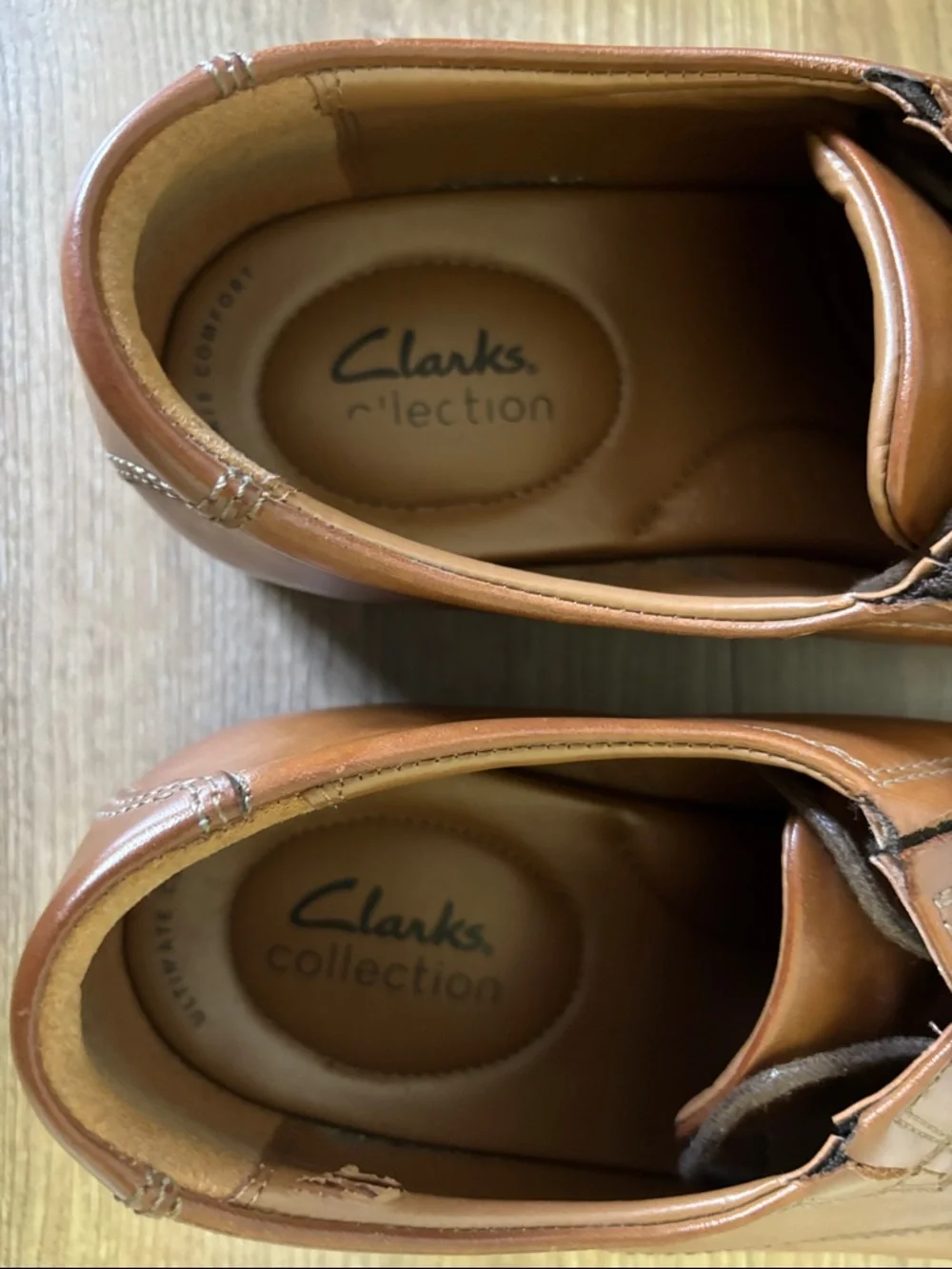 Clarks Men’s Brown Leather Lace-Up Oxford Shoes